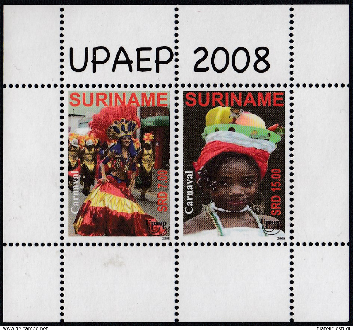 Upaep Suriname HB 168 2008 Carnaval Fiestas Nacionales MNH - Altri - America