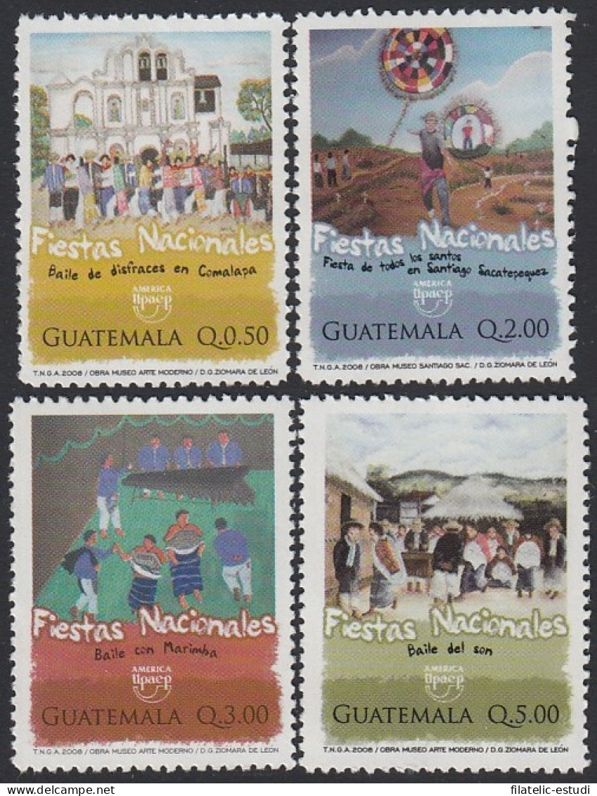 Upaep Guatemala 599/602 2008 Fiestas Nacionales Son Marimba MNH - Altri - America