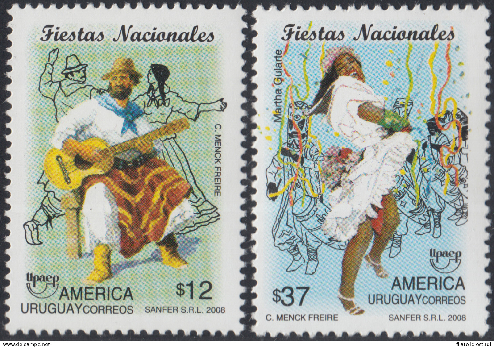 Upaep Uruguay 2377/78 2008 Fiestas Nacionales MNH - Altri - America