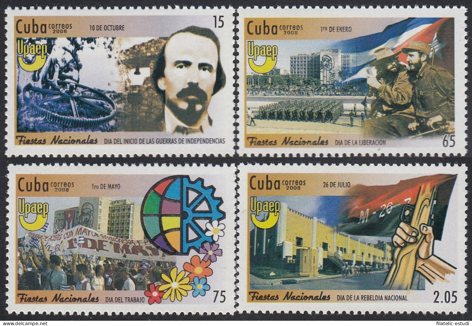 Upaep Cuba 4630/33 2008 Fiestas Nacionales Día De La Rebeldía Nacional MNH - Altri - America