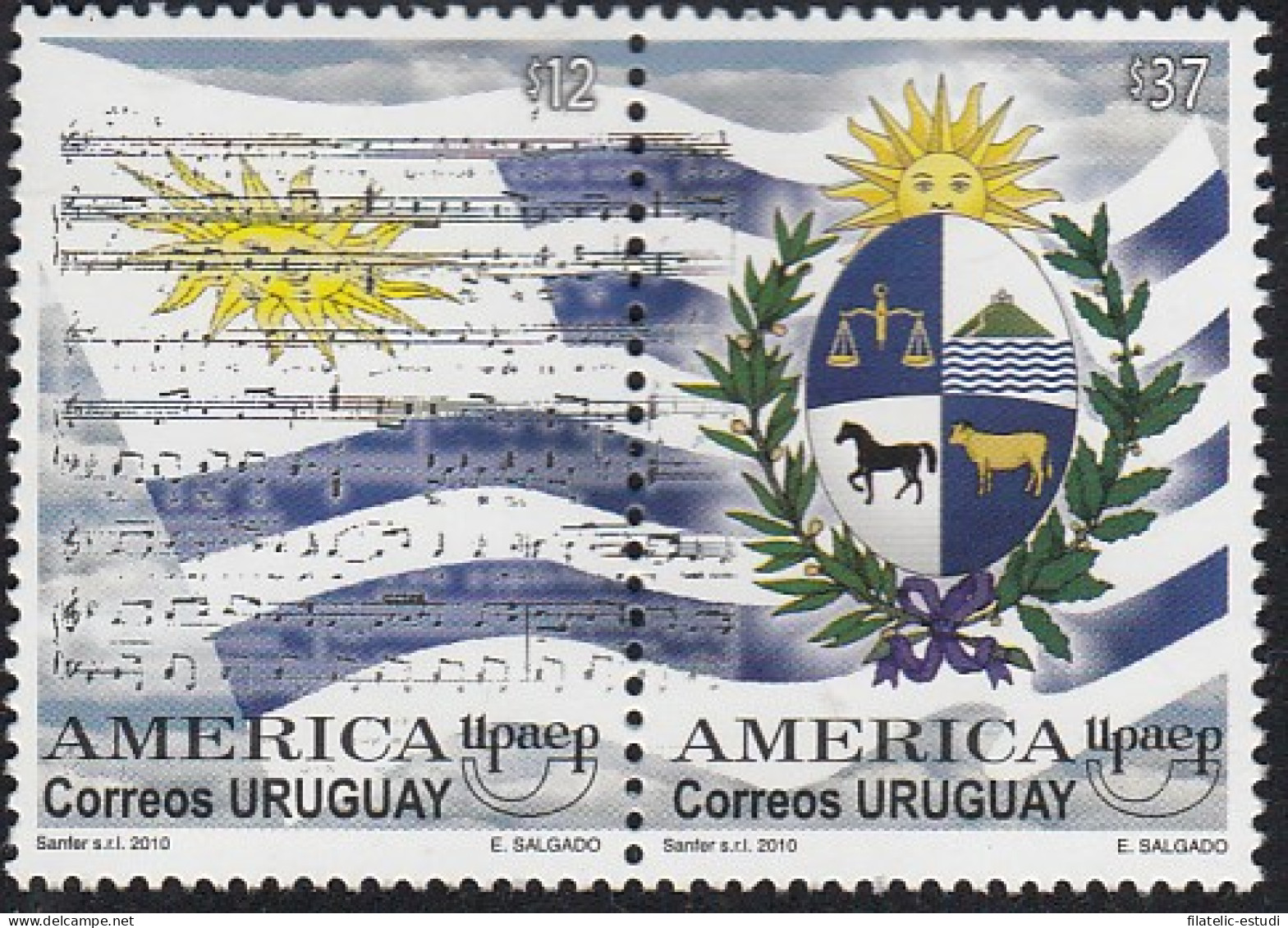 Upaep Uruguay 2448/49 2010 Símbolos Patrios MNH - Sonstige - Amerika