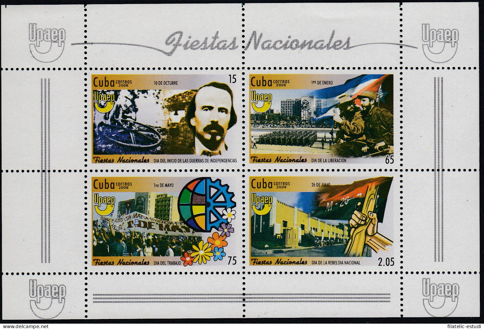 Upaep Cuba HB 246 2008 Fiestas Nacionales Día De La Rebeldía Nacional MNH - Altri - America