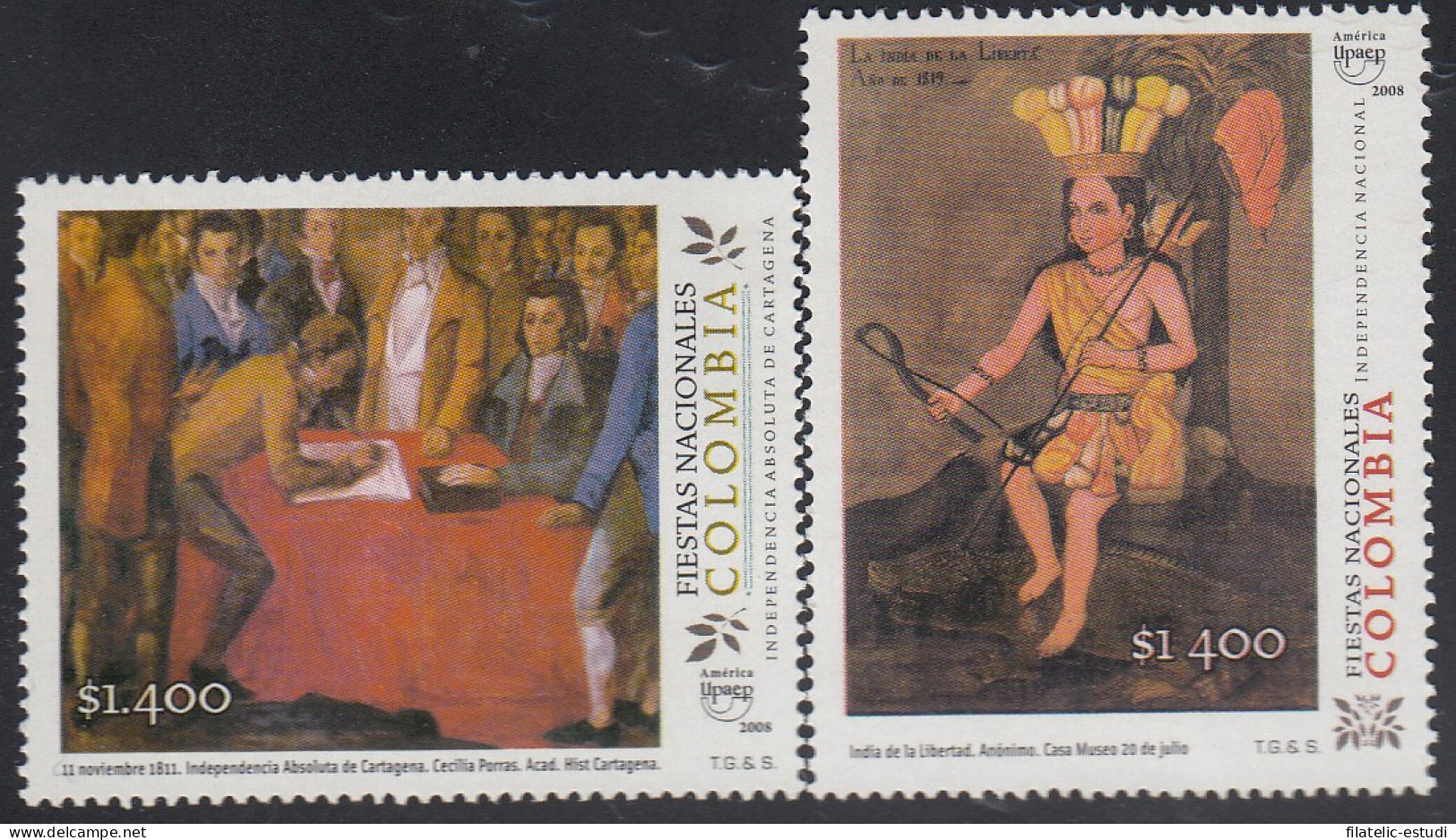 Upaep Colombia 1466/67 2008 Independencia Nacional MNH - Altri - America