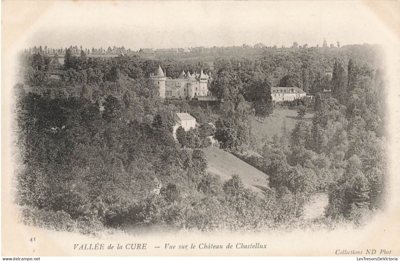 FRANCE - Vallée De La Cure - Vue Sur Le Château De Chastellux - Carte Postale Ancienne - Autres & Non Classés