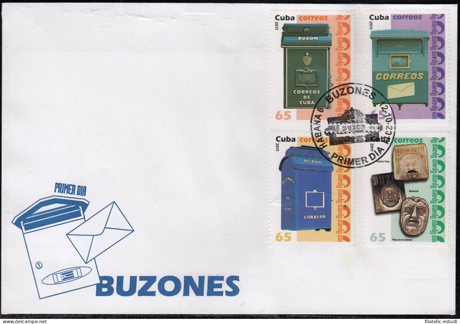 Upaep Cuba 4990/93 2011 Buzón SPD FDC Sobre Primer Día - Sonstige - Amerika