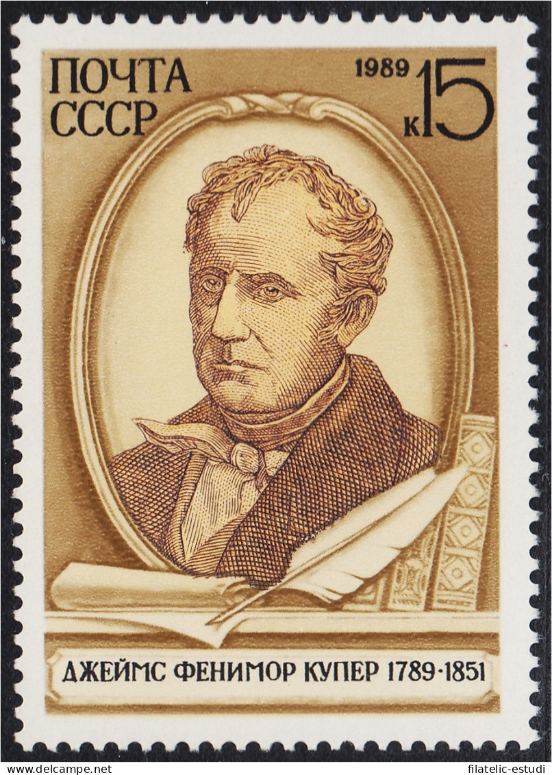 Rusia 5659 1989 Bicentenario Del Nacimiento De James Fenimore Cooper MNH - Altri & Non Classificati