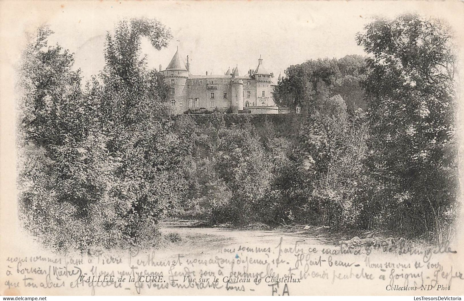 FRANCE - Vallée De La Cure - Vue Sur Le Château De Chastellux - Carte Postale Ancienne - Autres & Non Classés