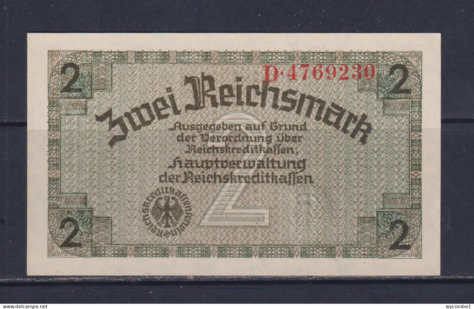 GERMANY - 1940 2 Reichmark AUNC/UNC Banknote - Andere & Zonder Classificatie