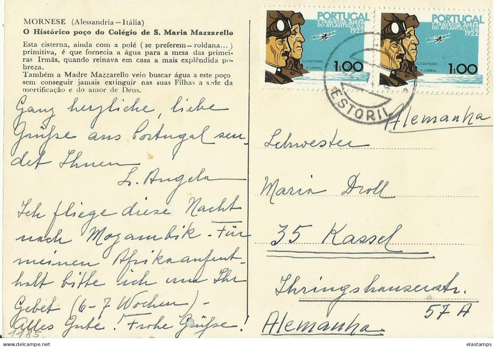 PORTUGAL AK MORNESE ESTORIL - Lettres & Documents