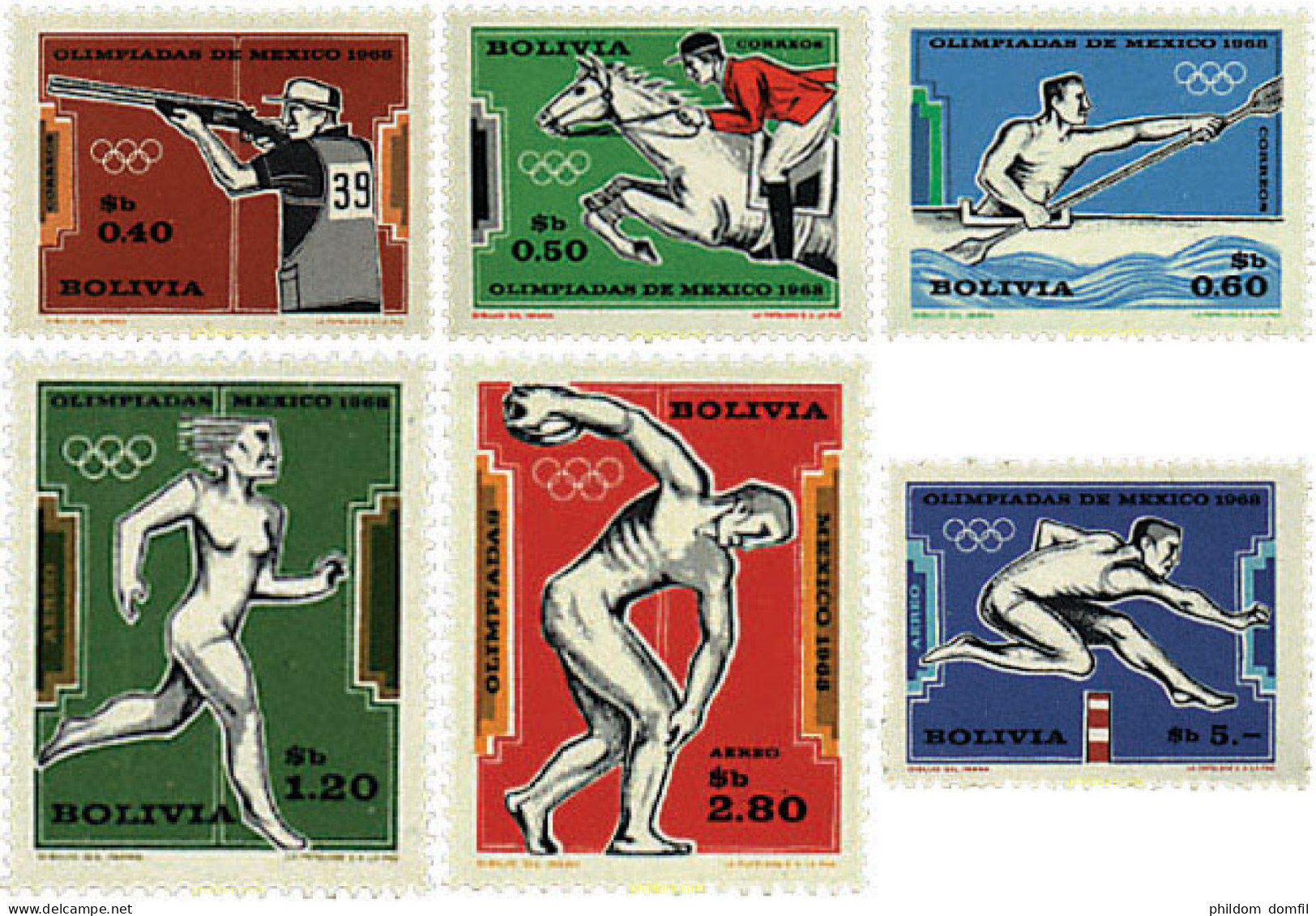 29590 MNH BOLIVIA 1969 19º JUEGOS OLIMPICOS VERANO MEXICO 1968 - Bolivie