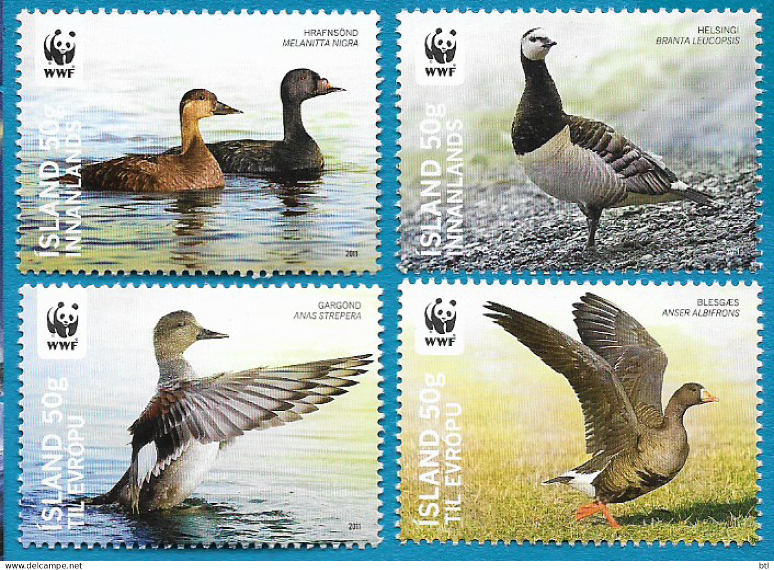 ISLAND - WWF Endangered Ducks - Nuovi