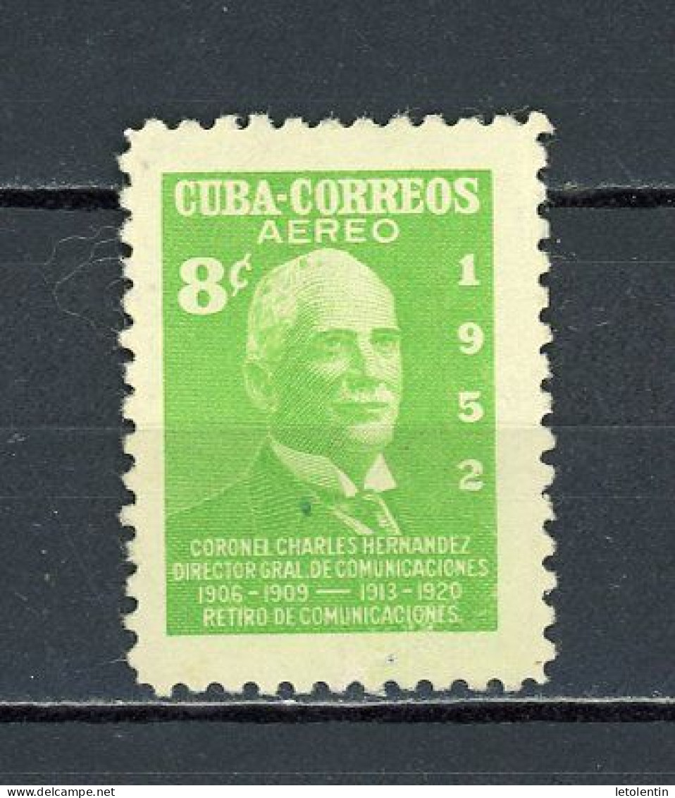 CUBA -  CÉLÉBRITÉ  - POSTE AÉRIENNE - N°Yt 63 (*) - Airmail