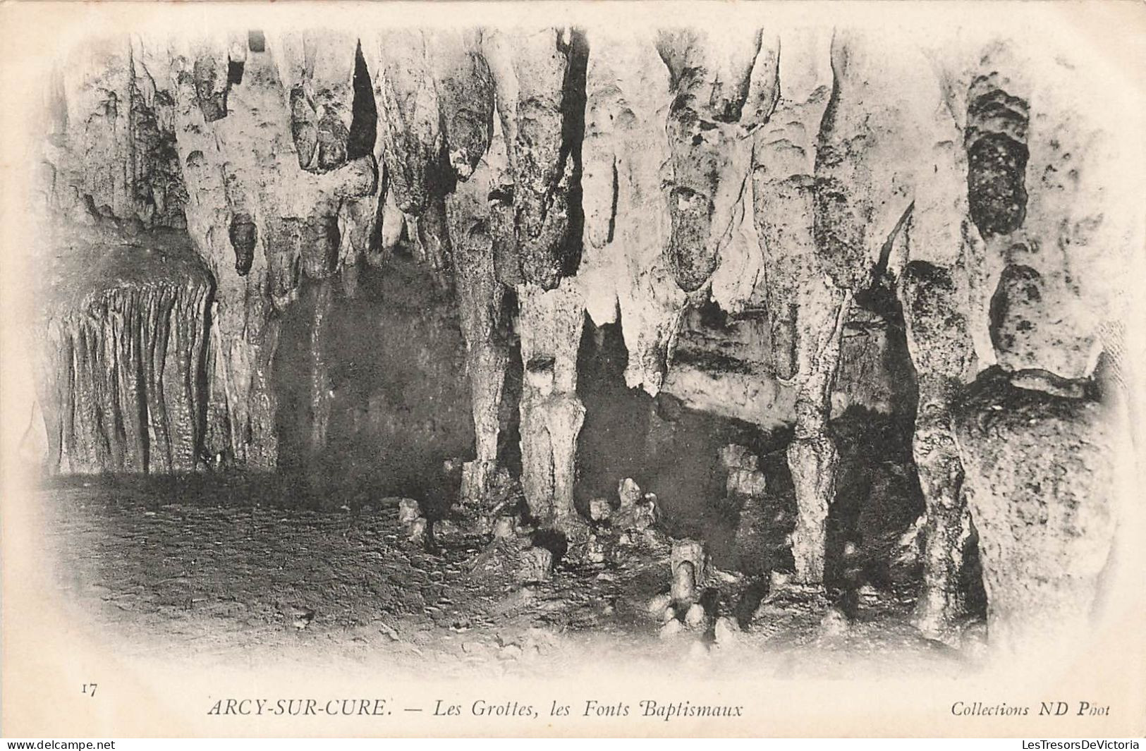 FRANCE - Arcy Sur Cure - Les Grottes - Les Fonts Baptismaux - Carte Postale Ancienne - Autres & Non Classés