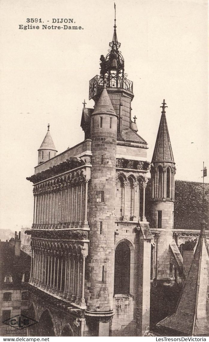 FRANCE - Dijon - Vue Panoramique De L'église Notre Dame - Vue De L'extérieur - Carte Postale Ancienne - Dijon