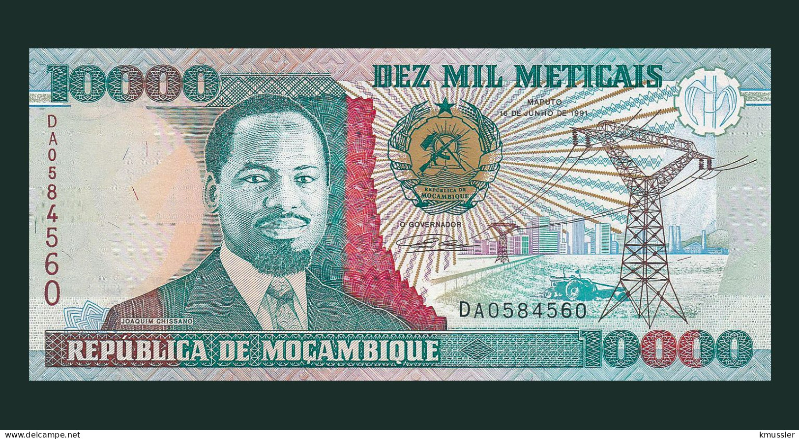 # # # Banknote Mosambik (Mozambique) 10.000 Meticais 1991 (P-137) UNC # # # - Mozambique