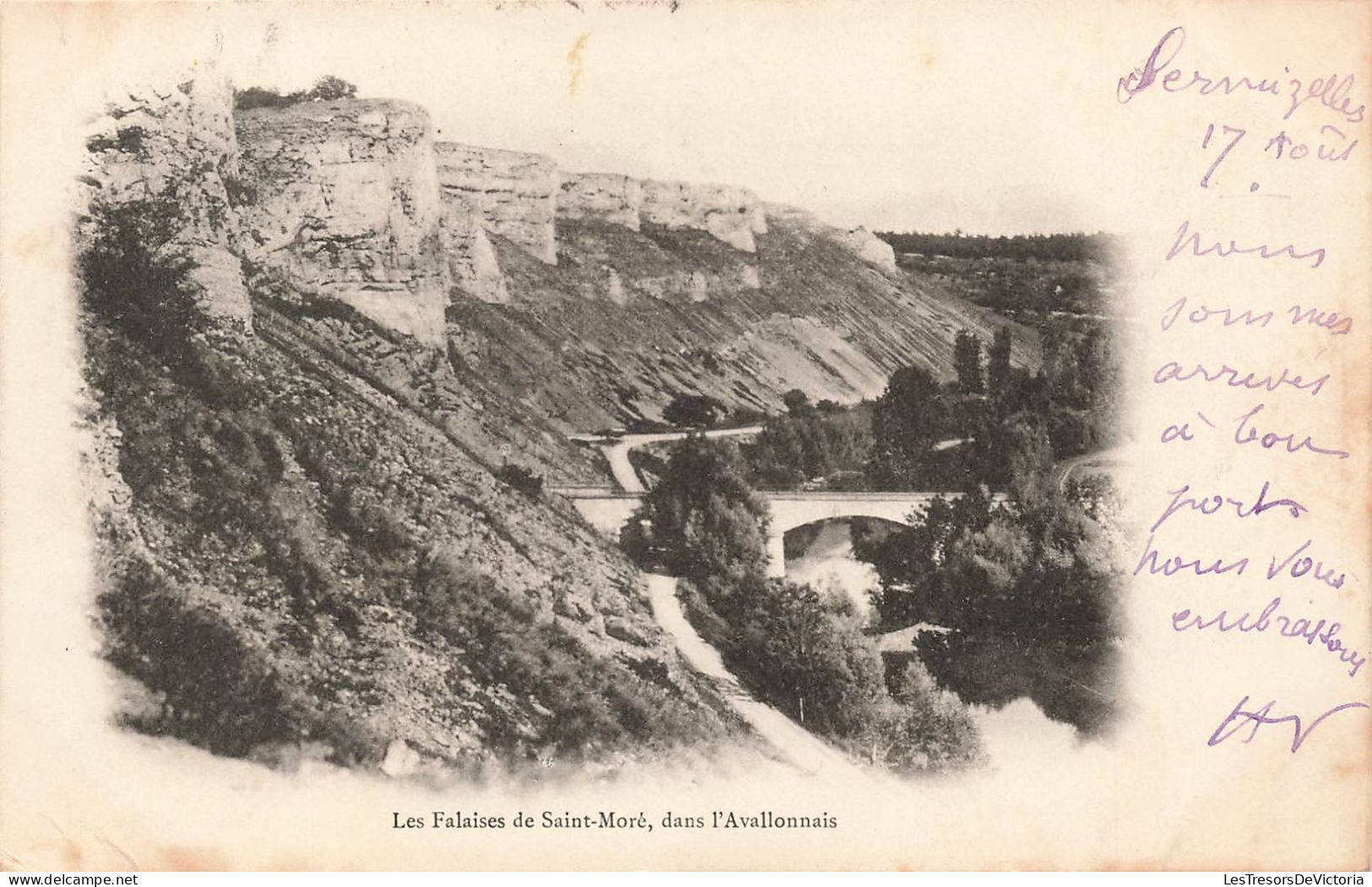 FRANCE - Les Falaises De Saint Moré - Dans L'Avallonnais - Carte Postale Ancienne - Avallon