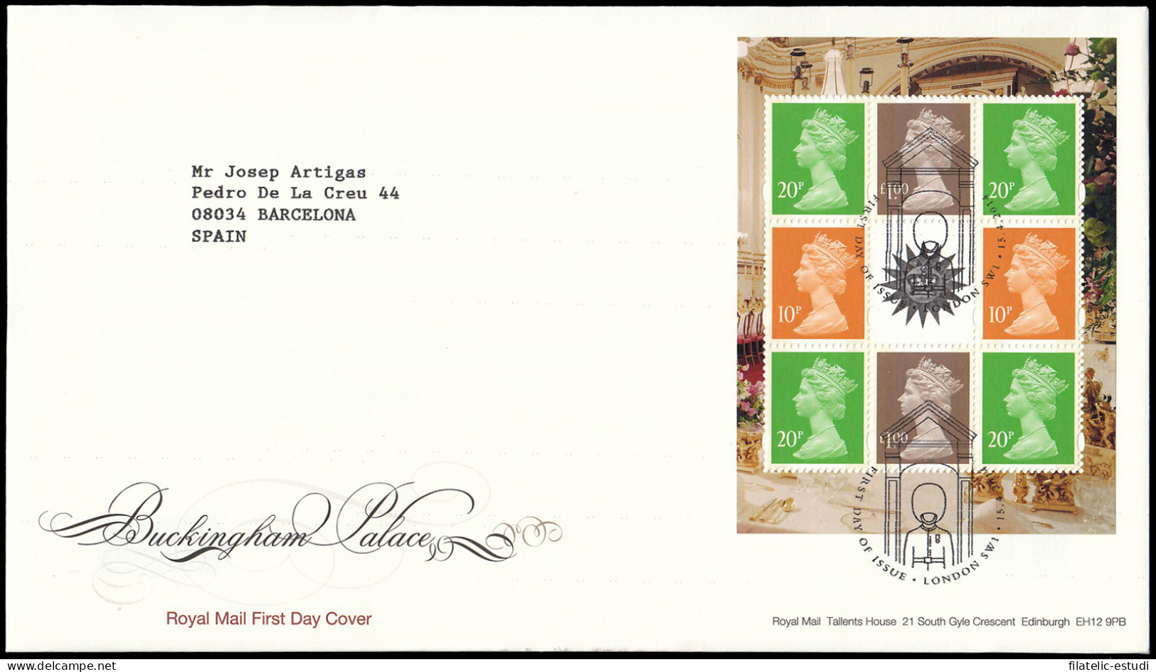 Gran Bretaña C3994 2014 SPD FDC HB De Carné Prestigio Sobre Primer Día Londres - Non Classés