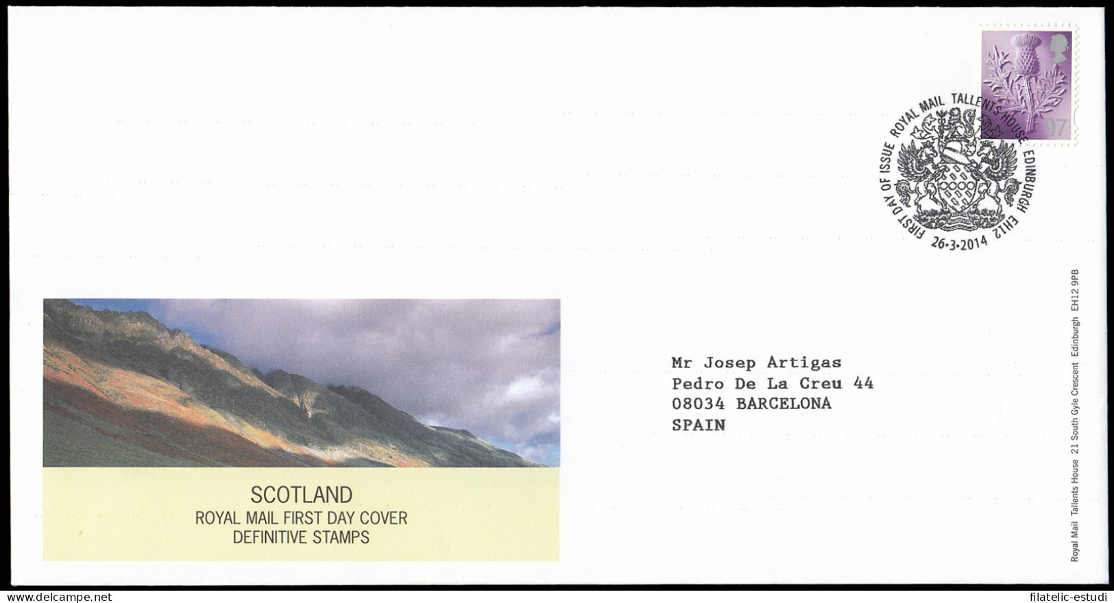 Gran Bretaña 3991 2014 SPD FDC Serie Regional Escocia Sobre Primer Día Tallent - Unclassified