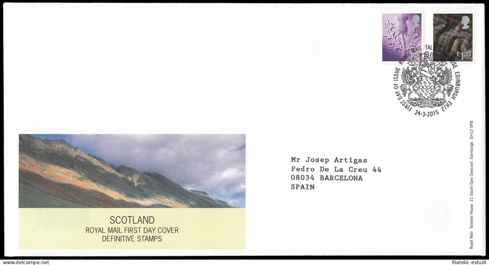 Gran Bretaña 4133/40 (de La Serie) 2015 SPD FDC Serie Regional Escocia Sobre P - Non Classés