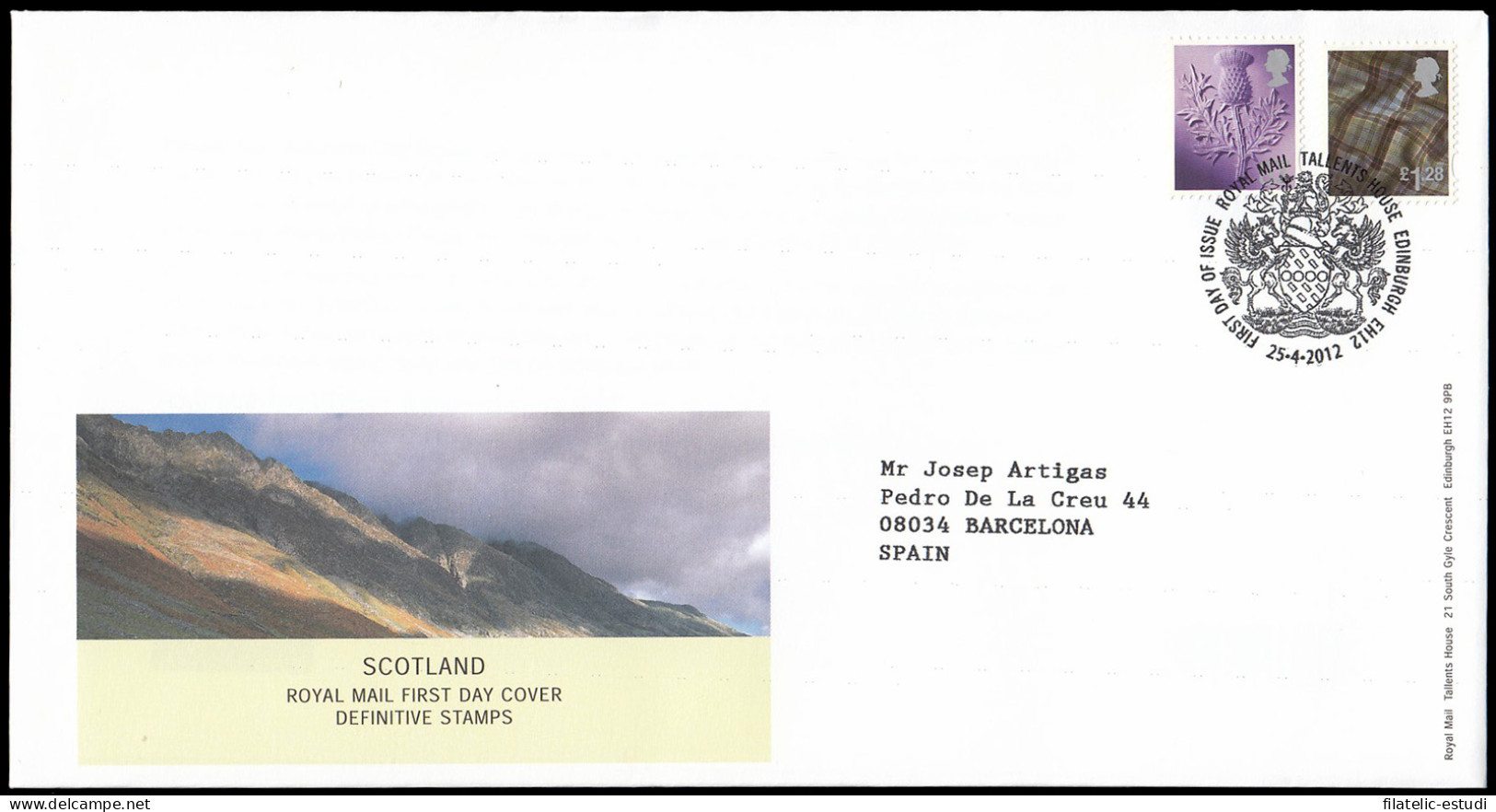 Gran Bretaña 3647/54 (de La Serie) 2012 SPD FDC Serie Regional Escocia Sobre P - Non Classés