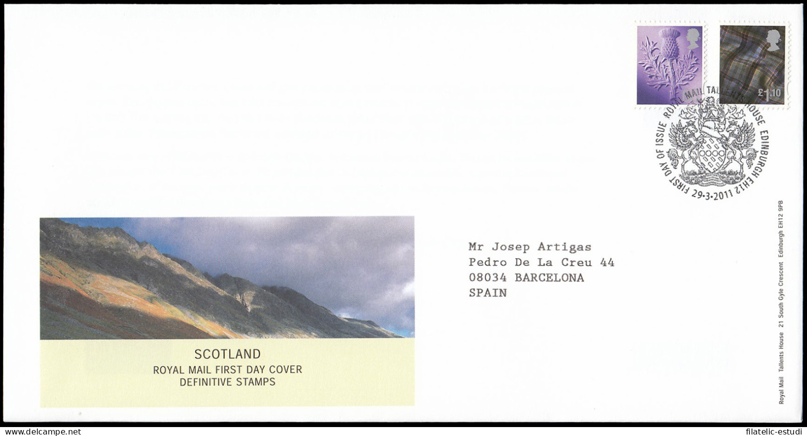 Gran Bretaña 3468/75 (de La Serie) 2011 SPD FDC Serie Regional Escocia Sobre P - Non Classés