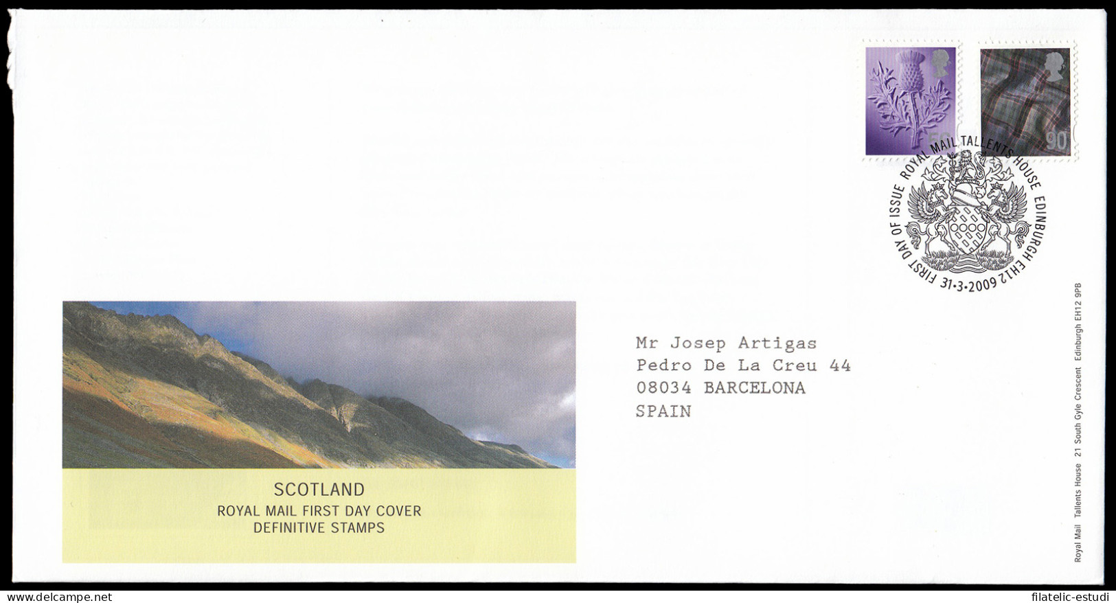 Gran Bretaña 3129/36 (de La Serie) 2009 SPD FDC Serie Regional Escocia Sobre P - Ohne Zuordnung