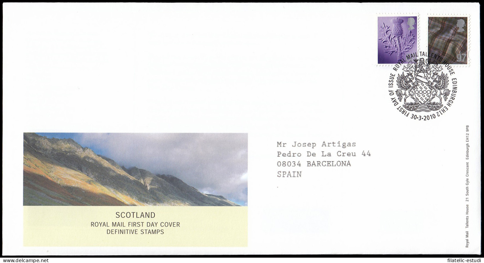 Gran Bretaña 3312/19 (de La Serie) 2010 SPD FDC  Serie Regional Escocia Sobre  - Non Classés