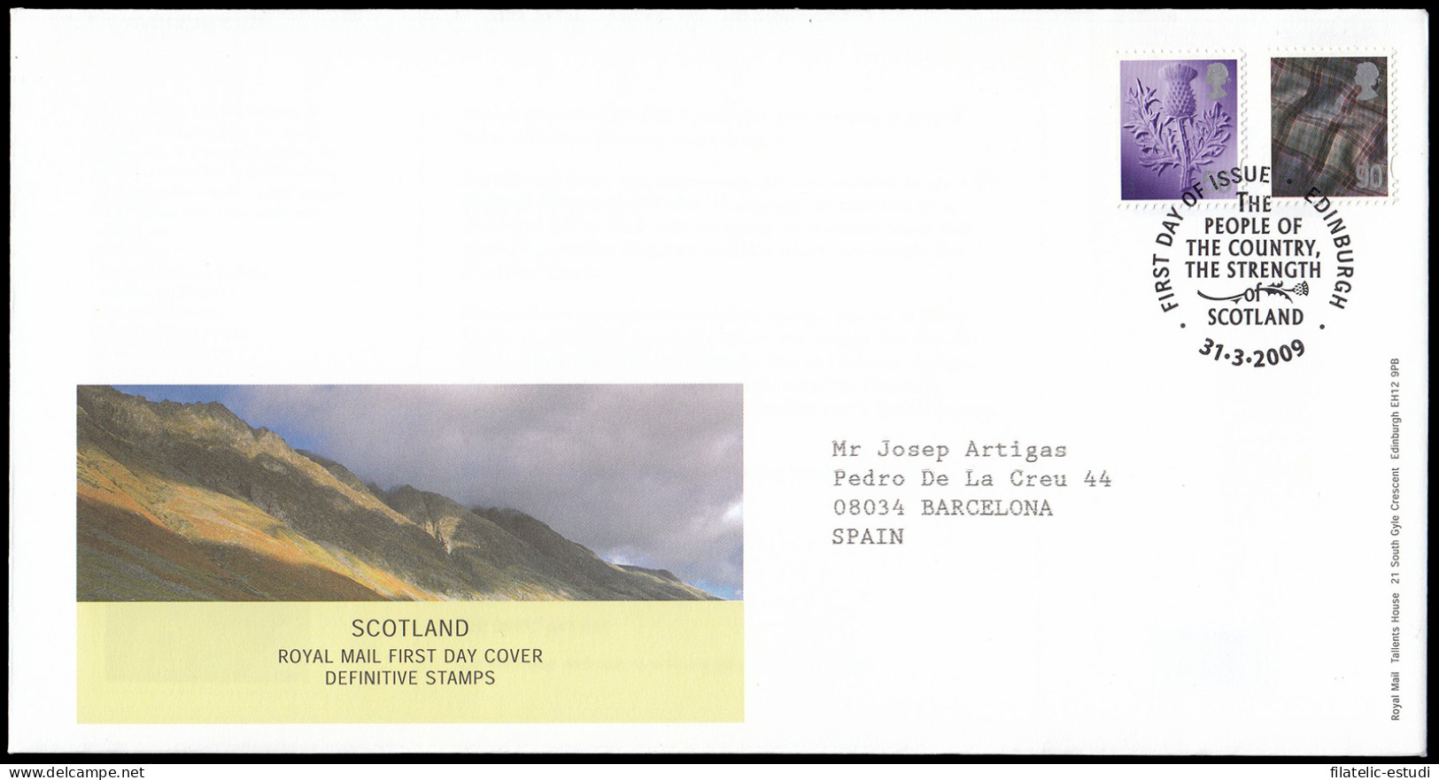 Gran Bretaña 3129/36 (de La Serie) 2009 SPD FDC Serie Regional Escocia Sobre P - Non Classificati