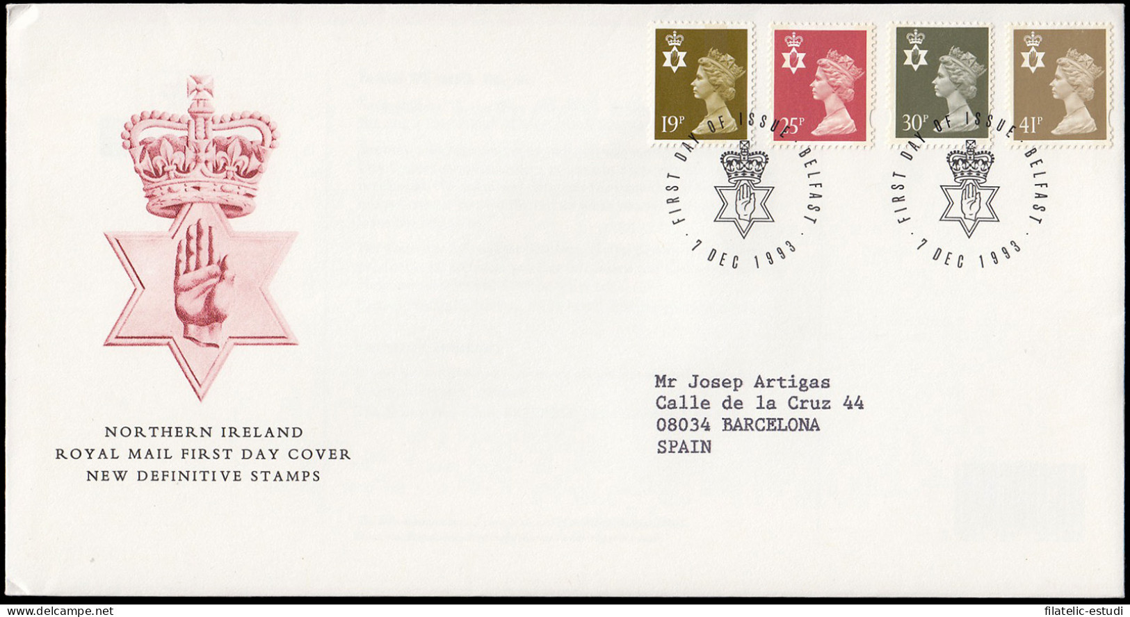 Gran Bretaña 1718/29 (de La Serie) 1993 SPD FDC Serie Reina Isabel II Irlanda  - Unclassified