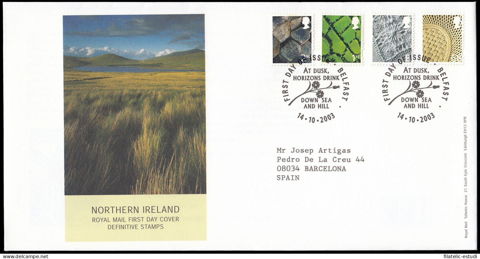 Gran Bretaña 2494/97 2003 SPD FDC Serie Regional Irlanda Del Norte Sobre Prime - Non Classés