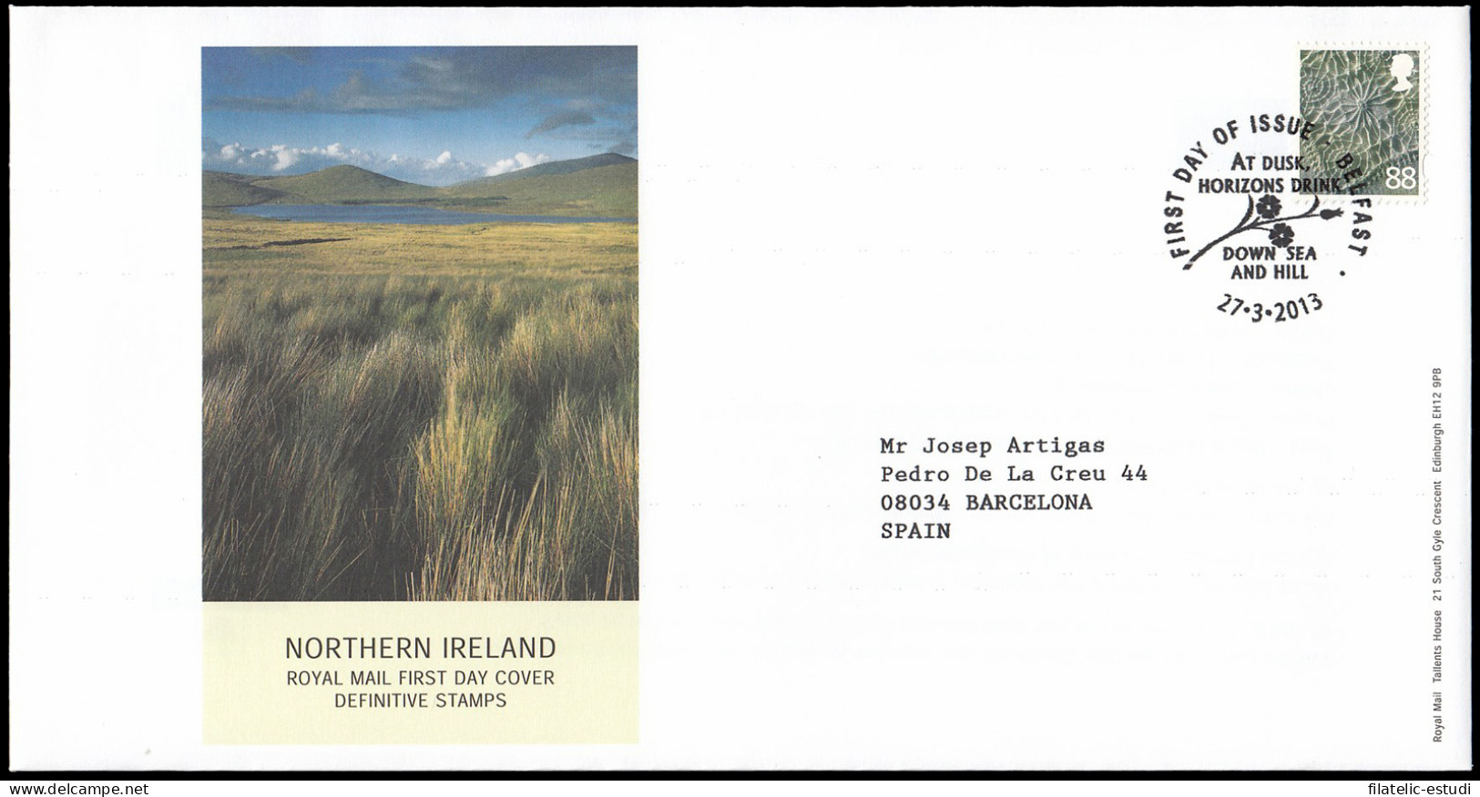 Gran Bretaña 3836 2013 SPD FDC Serie Regional Irlanda Del Norte Sobre Primer D - Non Classés