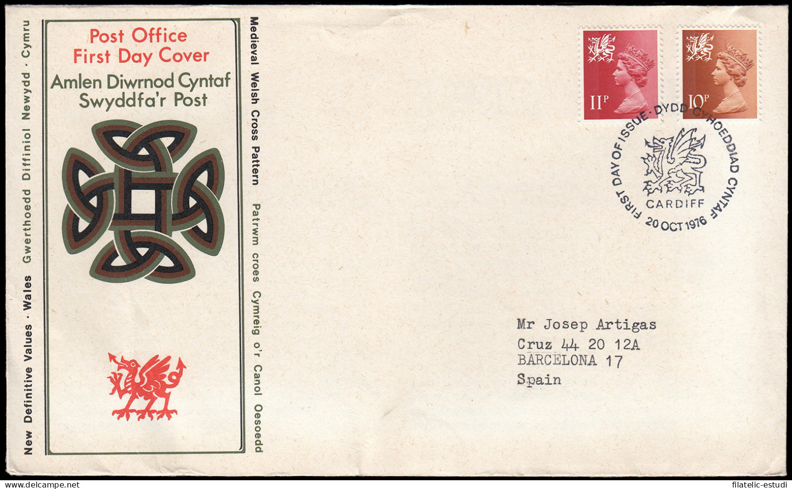 Gran Bretaña 807/12 (de La Serie) 1976 SPD FDC Serie Reina Isabel II Gales  So - Unclassified