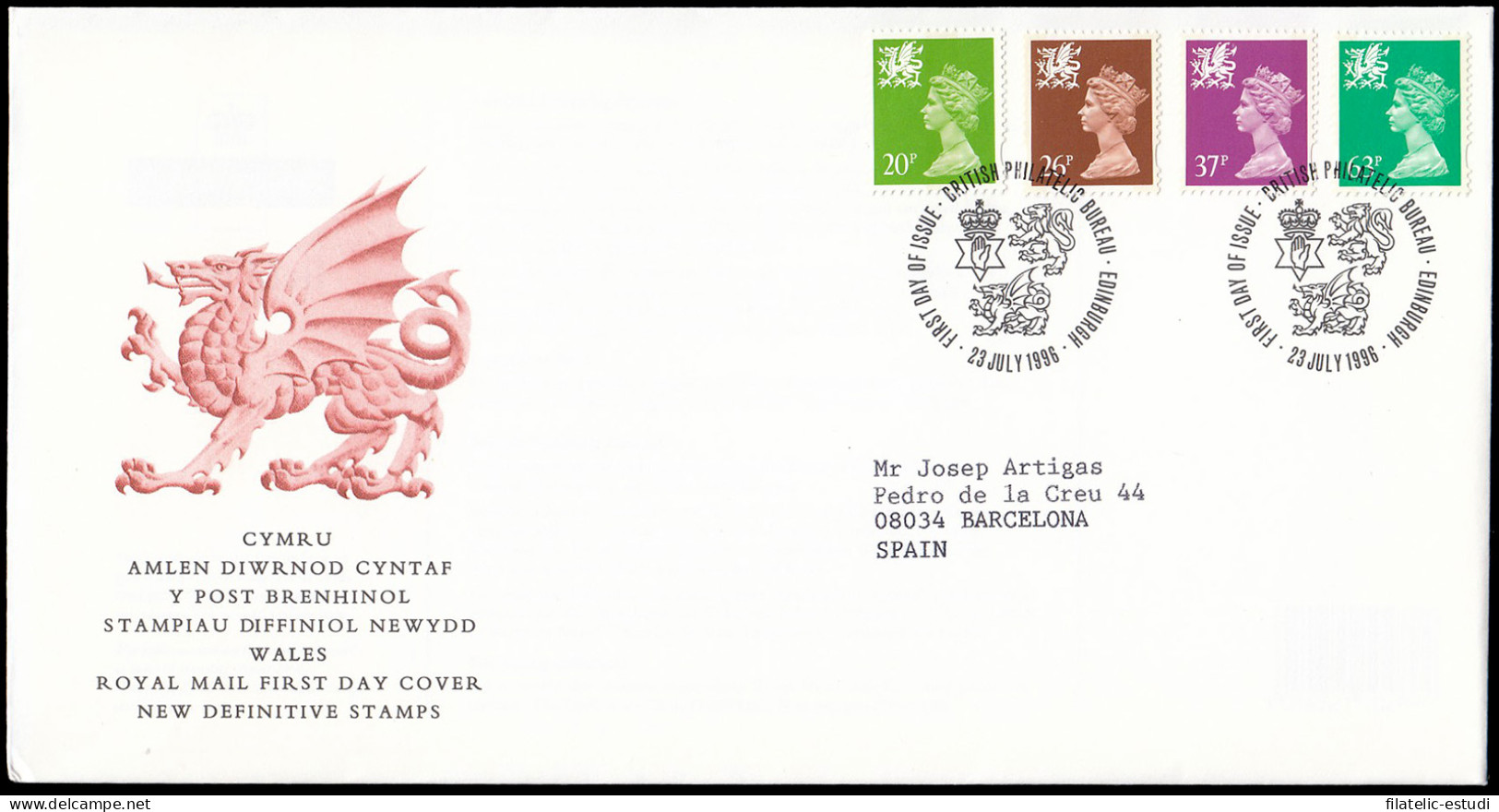 Gran Bretaña 1893/04 (de La Serie) 1996 SPD FDC Serie Reina Isabel II Sobre Pr - Non Classés