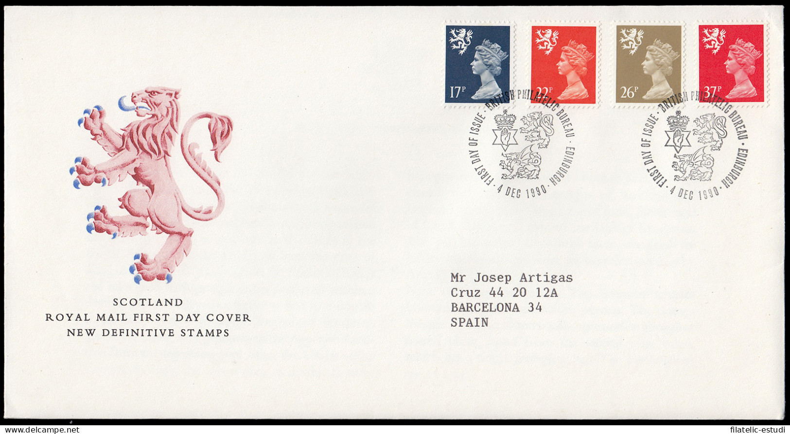 Gran Bretaña 1499/10 (de La Serie) 1990 SPD FDC  Serie Reina Isabel II Gales   - Unclassified