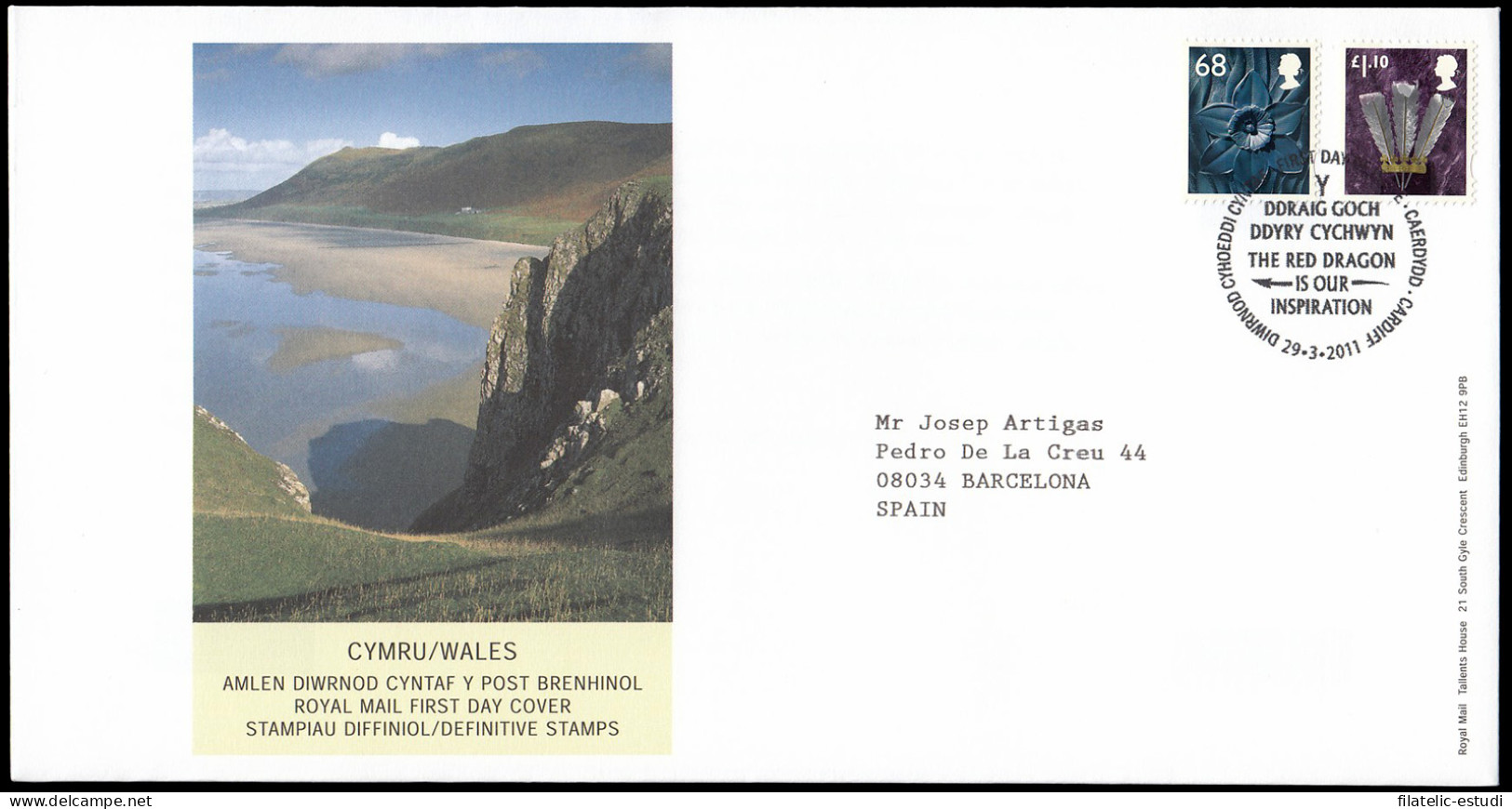 Gran Bretaña 3468/75 (de La Serie) 2011 SPD FDC Serie Regional Gales Sobre Pri - Ohne Zuordnung