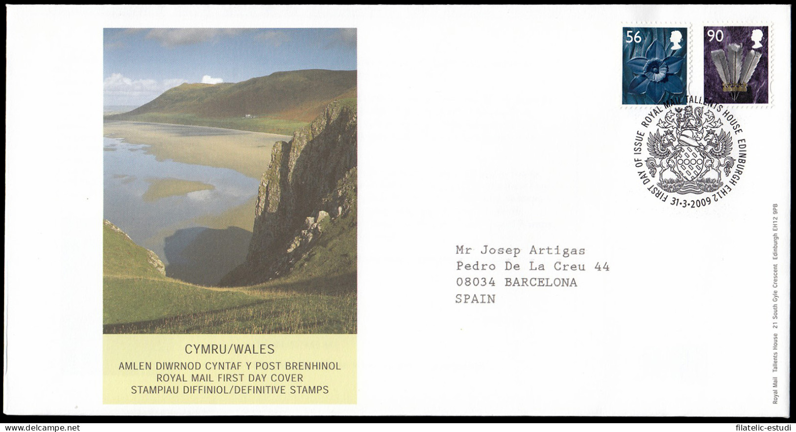 Gran Bretaña 3129/36 (de La Serie) 2009 SPD FDC Serie Regional Gales Sobre Pri - Non Classés