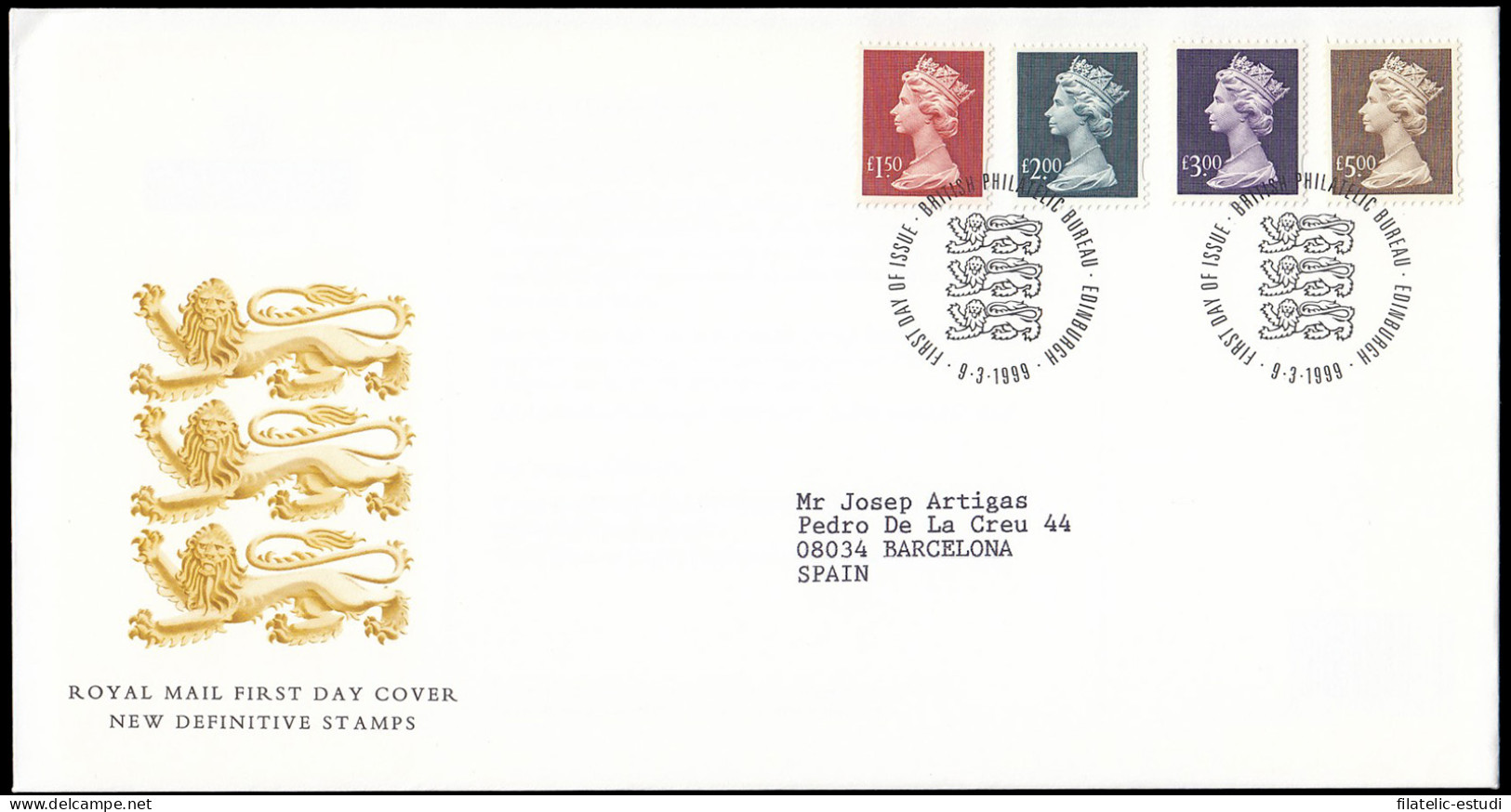 Gran Bretaña 2083/86 1999 SPD FDC Serie Reina Isabel II Sobre Primer Día Phila - Non Classificati