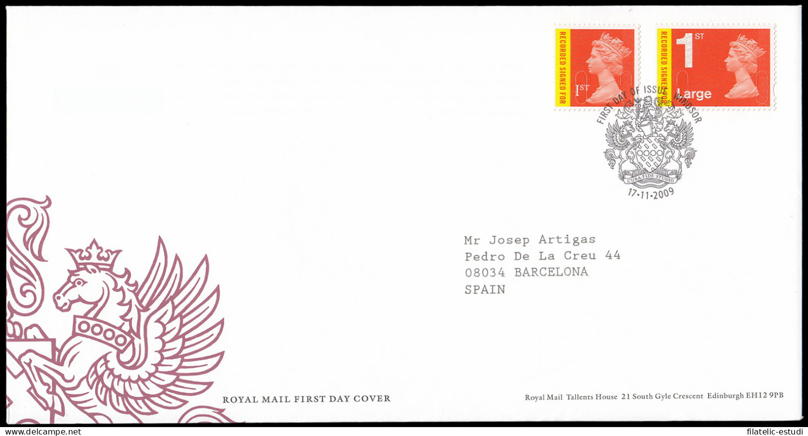 Gran Bretaña 3223/24 2009 SPD FDC Serie Reina Isabel II Sobre Primer Día Winds - Zonder Classificatie