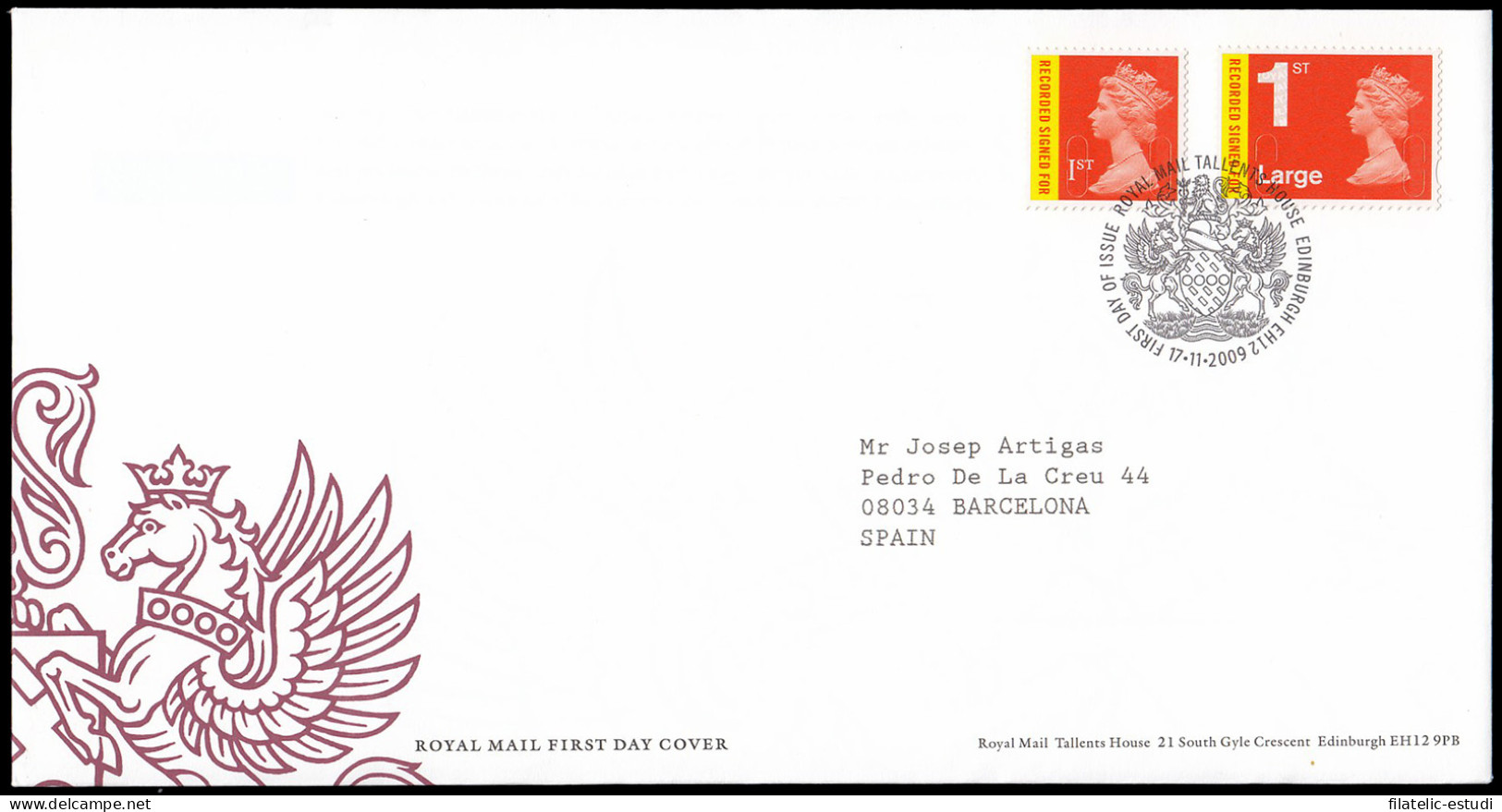 Gran Bretaña 3223/24 2009 SPD FDC Serie Reina Isabel II Sobre Primer Día Talle - Sin Clasificación