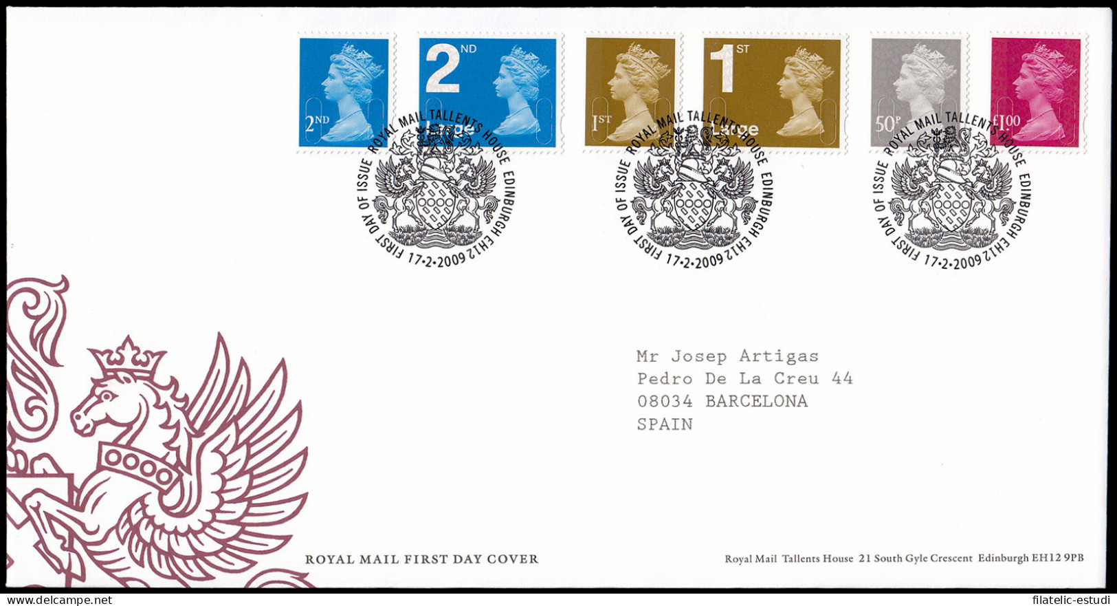 Gran Bretaña 3102/07 2009 SPD FDC Serie Reina Isabel II Sobre Primer Día Talle - Zonder Classificatie