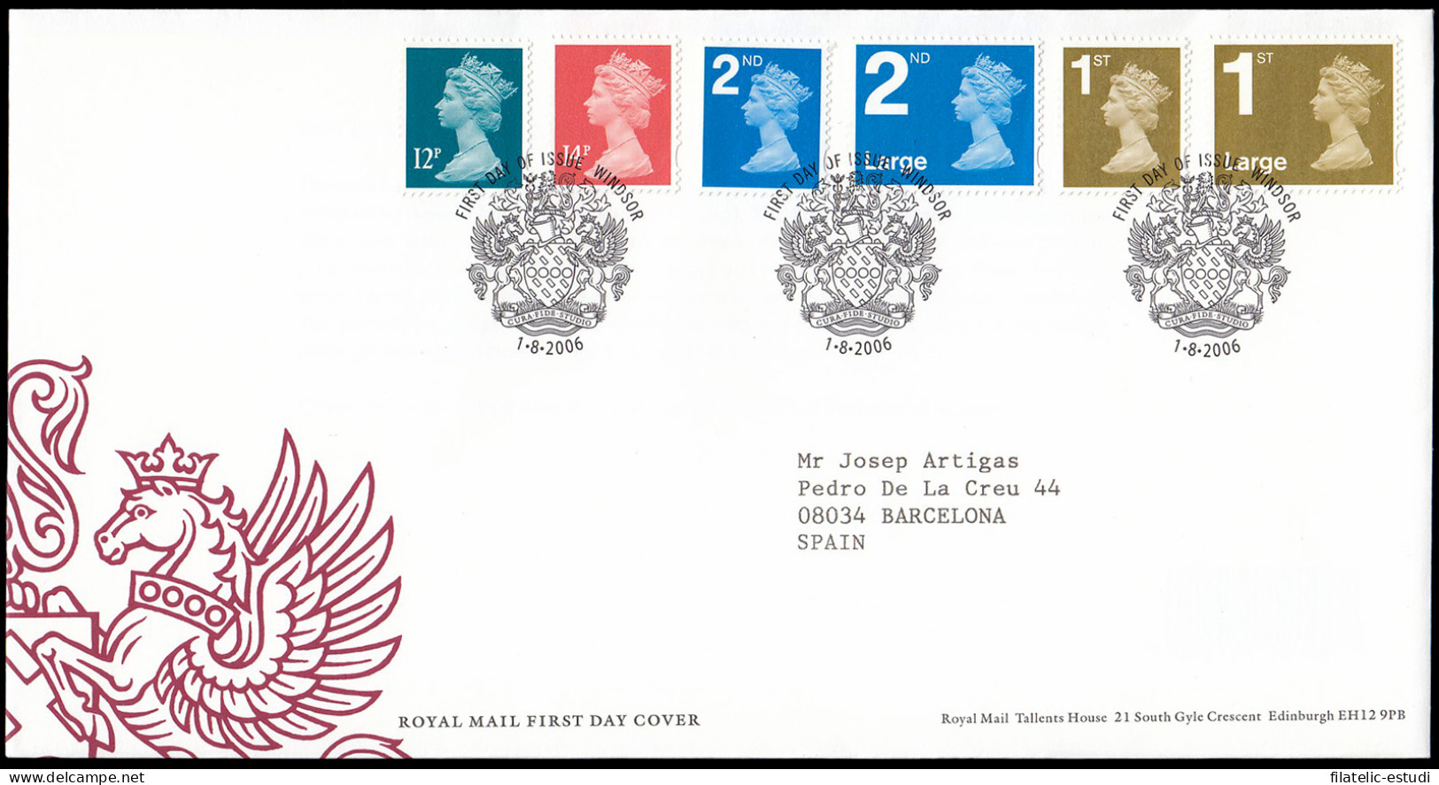 Gran Bretaña 2788/93 2006 SPD FDC Serie Reina Isabel II Sobre Primer Día Winds - Zonder Classificatie