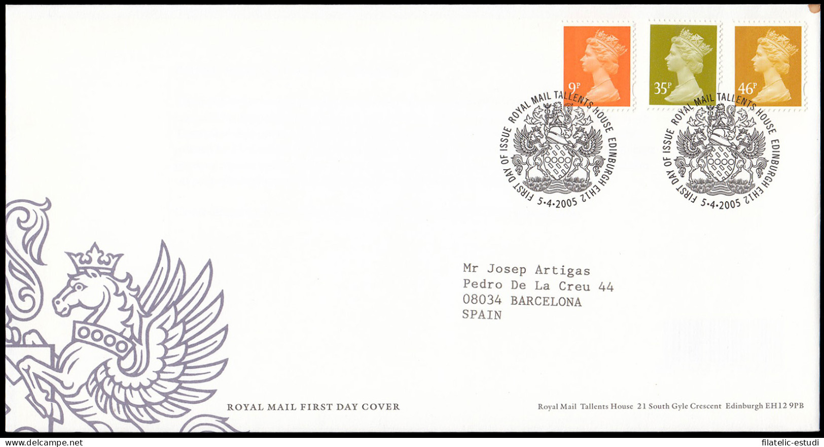 Gran Bretaña 2637/39 2005 SPD FDC Serie Reina Isabel II Sobre Primer Día Talle - Unclassified