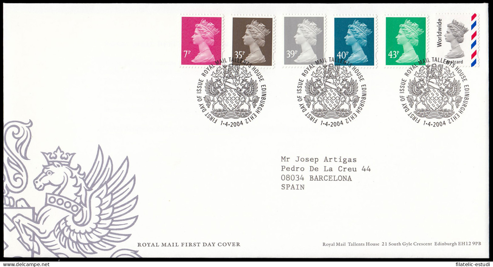 Gran Bretaña 2540/45 2004 SPD FDC Serie Reina Isabel II Sobre Primer Día Talle - Non Classés