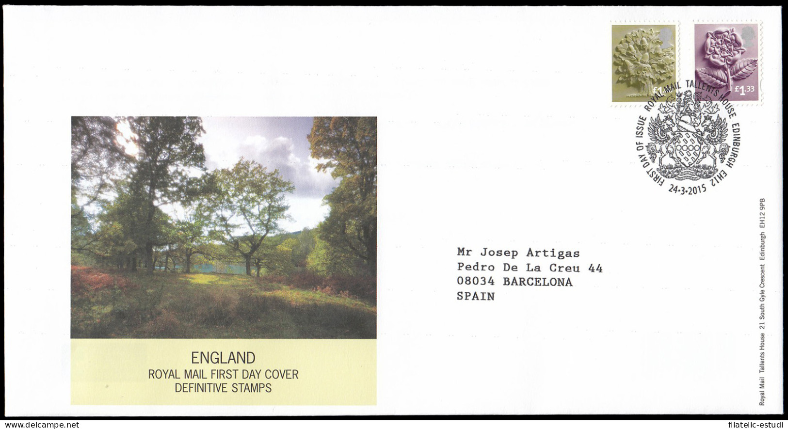 Gran Bretaña 4133/40 (de La Serie) 2015 SPD FDC Serie Regional Inglaterra Sobr - Non Classés