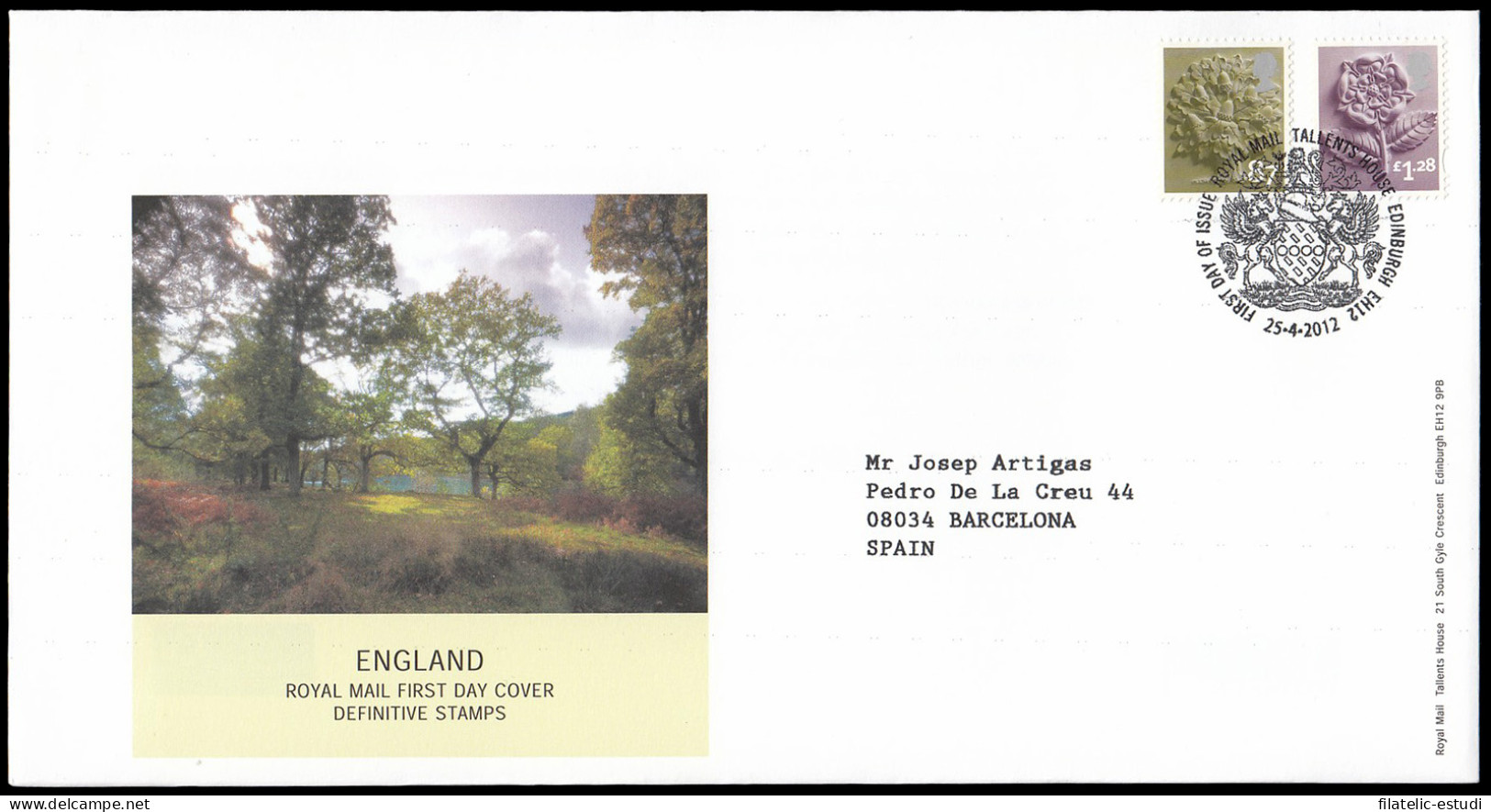 Gran Bretaña 3647/54 (de La Serie)  2012 SPD FDC Serie Regional Inglaterra Sob - Non Classés