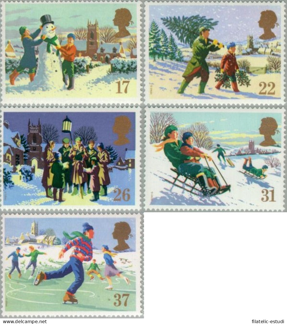 Gran Bretaña - 1494/98 - 1990 Navidad Lujo - Non Classificati