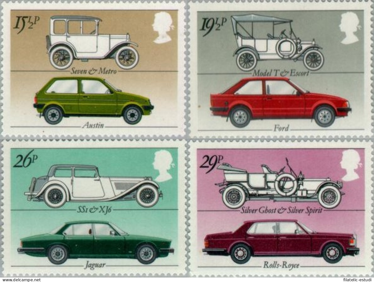 Gran Bretaña - 1058/61 - 1982 Industria Del Automóvil-coches Antiguos Y Modern - Non Classés