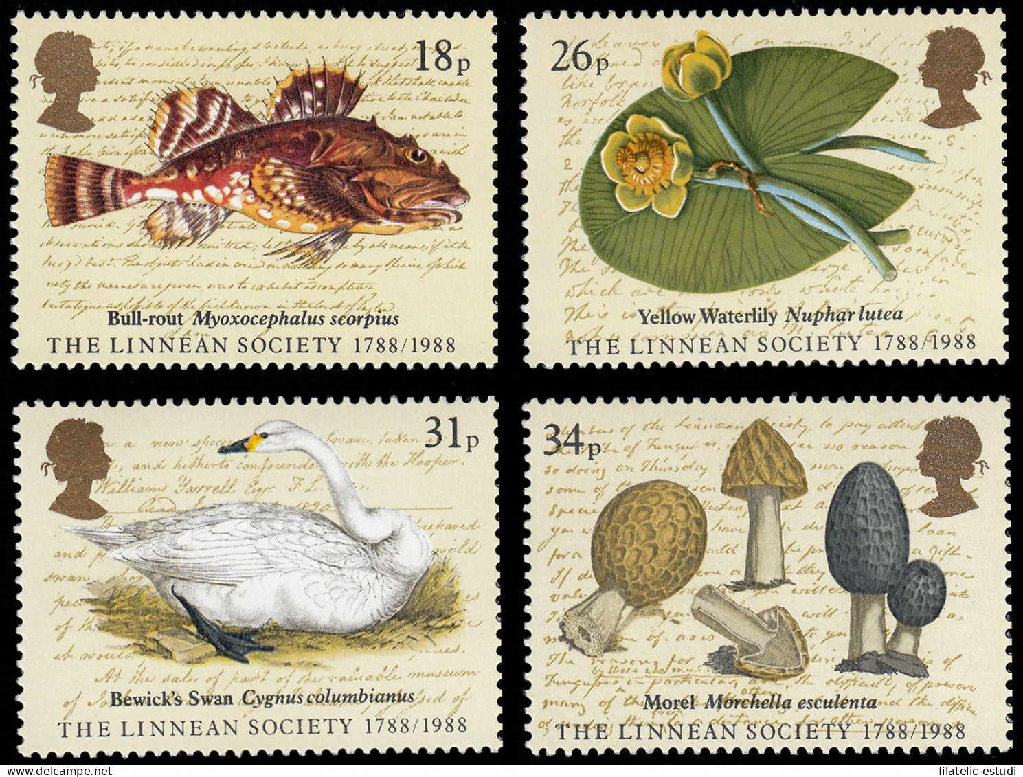 Gran Bretaña 1293/96 1988 Flora Y Fauna MNH - Non Classés