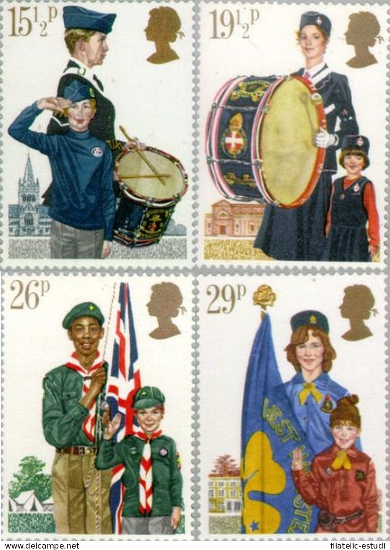 Gran Bretaña - 1039/42 - 1982 Organizaciones Juveniles-75º Aniv. Scouts- Lujo - Ohne Zuordnung