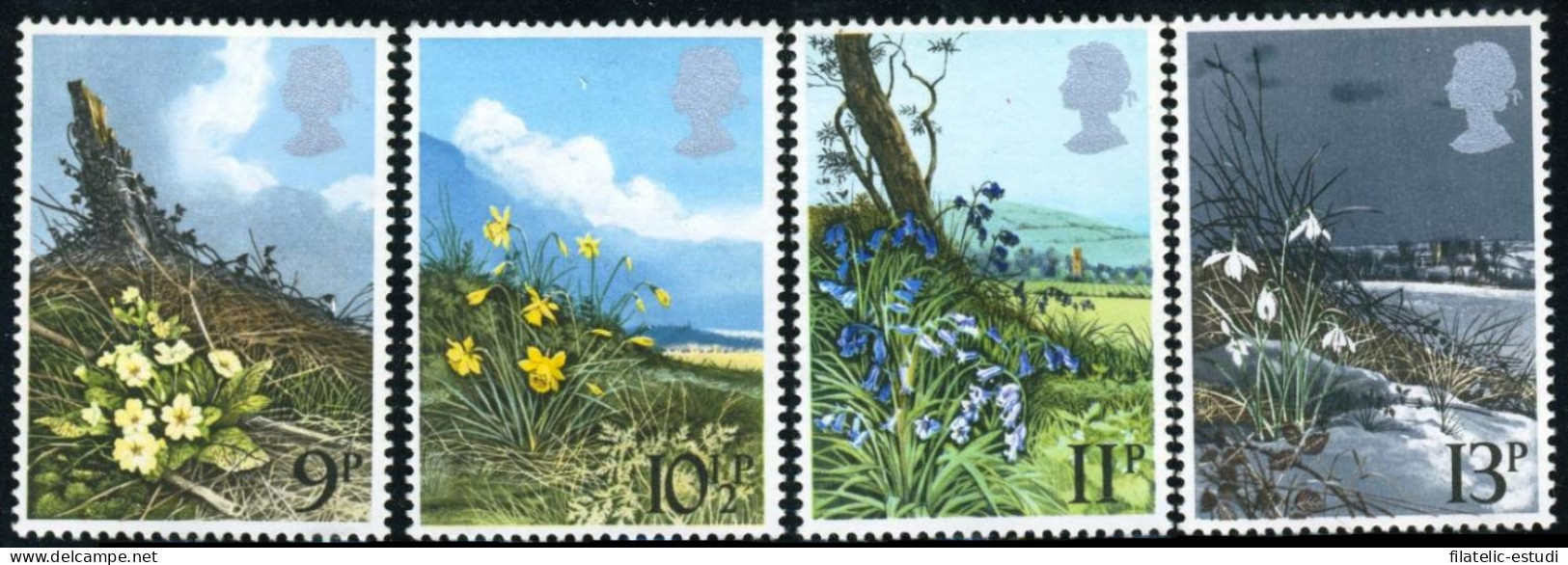 FL3/S Gran Bretaña UK  884/87 1979 Flores Salvajes MNH - Non Classés